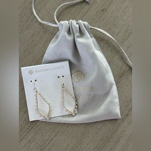 Kendra Scott Crystal Framed Hoop Earrings Gold